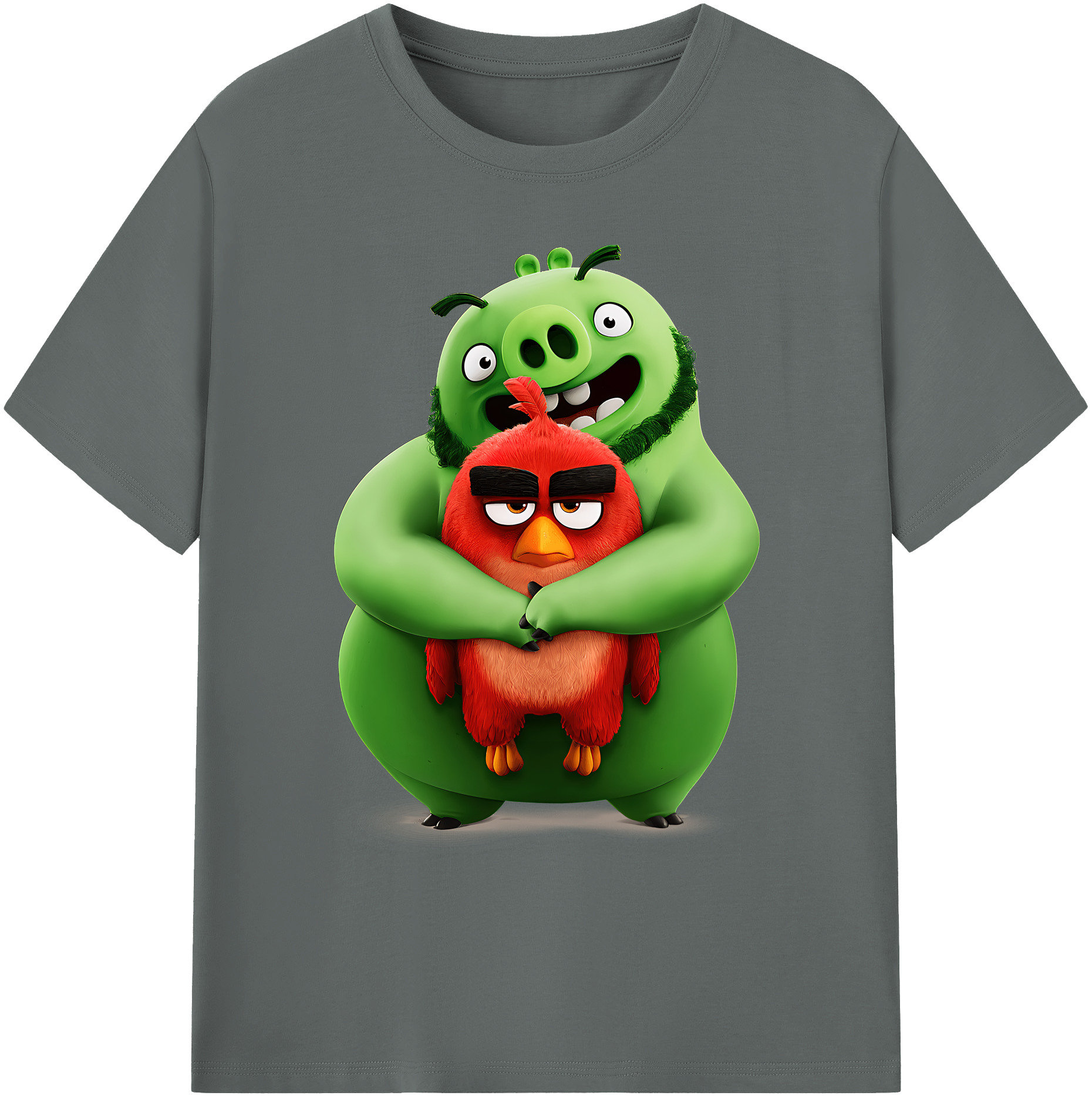 （画像用） Angry Birds アングリーバード 綿100％ メンズ半袖Tシャツ｜肌触りやわらか＆通気性